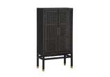 TOV-OC21017 Amara Charcoal Woven Rattan Cabinet