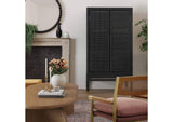 TOV-OC21017 Amara Charcoal Woven Rattan Cabinet
