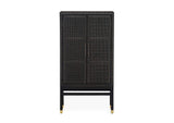 TOV-OC21017 Amara Charcoal Woven Rattan Cabinet