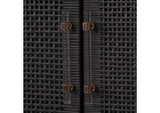 TOV-OC21017 Amara Charcoal Woven Rattan Cabinet