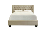 3ZL7D546 Levi Tufted Footboard Storage Bed In Toast Linen