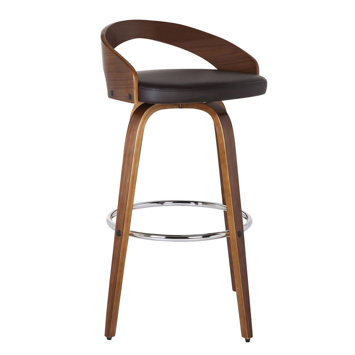 Sonia - 30" Bar Height Swivel Bar Stool - Walnut Wood