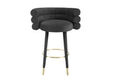 TOV-D68226 Betty Black Velvet Barstool