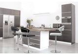 TOV-K3629 Cosmo Grey Performance Vegan Leather and Stainless Steel Barstool