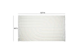 TOV-R18546 Loop White 8' 10' Area Rug