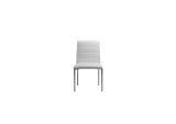 1AA466M Amalfi Metal Back Chair In White Leather (Set of 2)