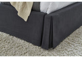 CBB3J63 Cheviot Upholsteredskirted Storage Panel Bed In Iron