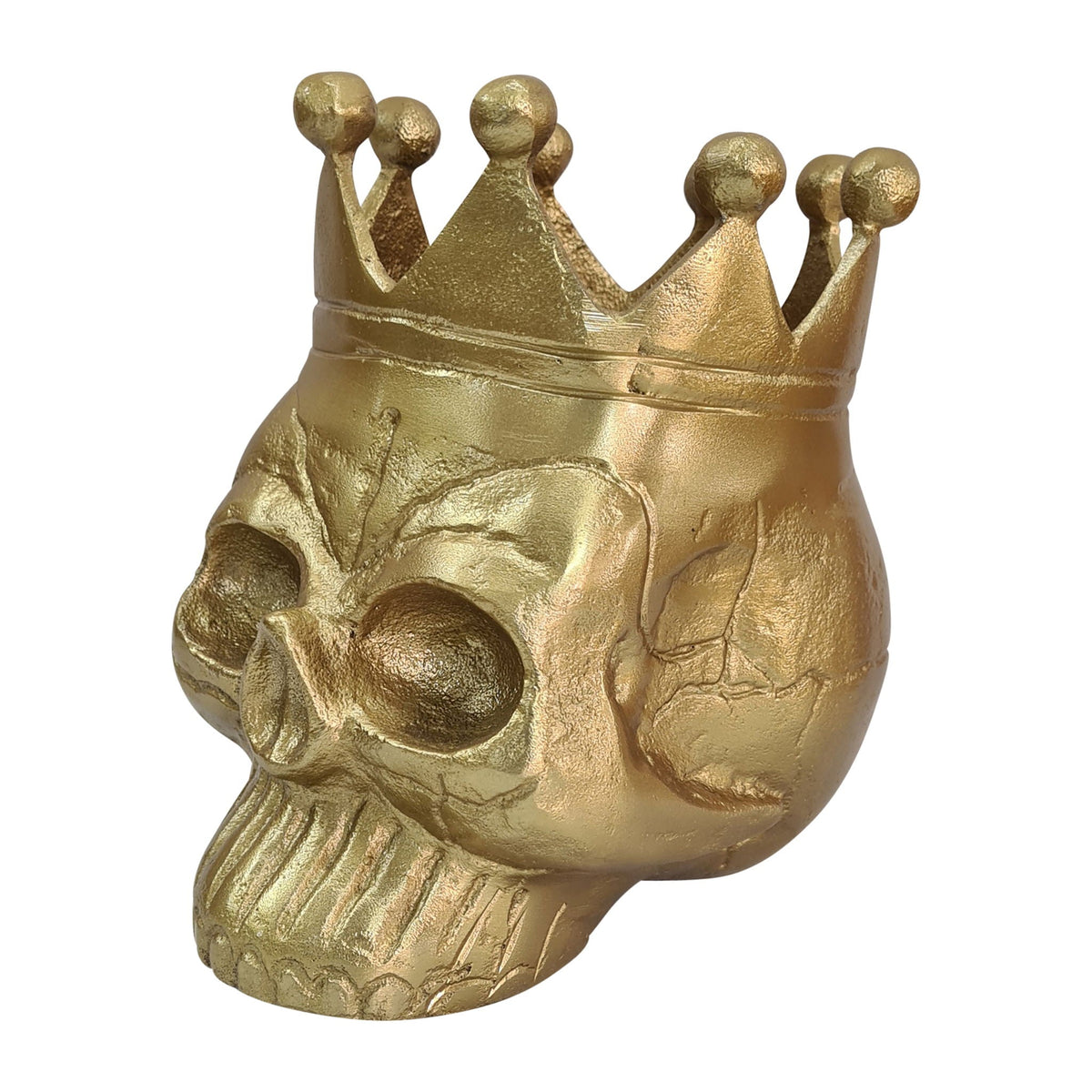 Skull With Crown - Gold