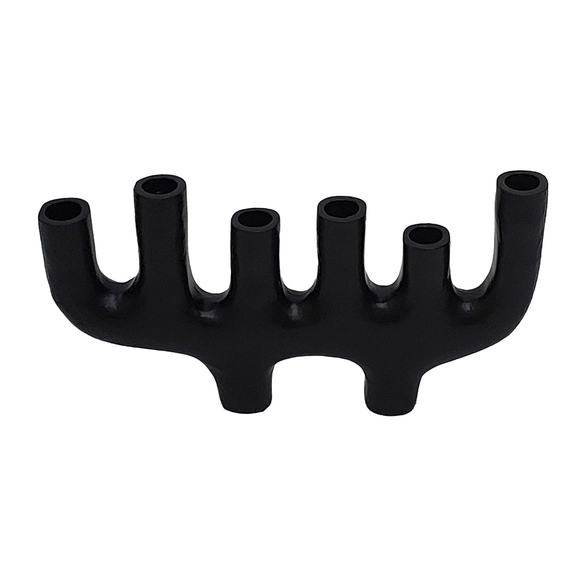 Metal 13" 6 Taper Candelabra - Black