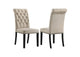 190162 Alana Fabric Upholstered Dining Side Chair Beige (Set of 2)