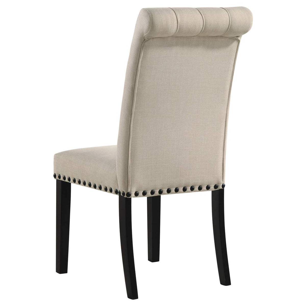 190162 Alana Fabric Upholstered Dining Side Chair Beige (Set of 2)