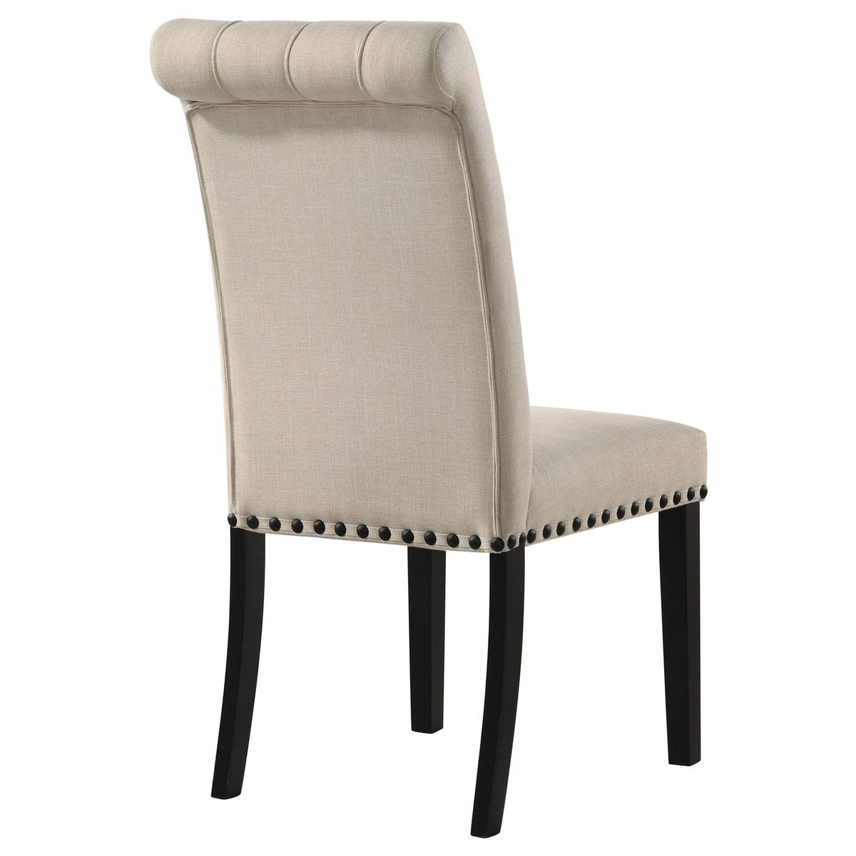 190162 Alana Fabric Upholstered Dining Side Chair Beige (Set of 2)