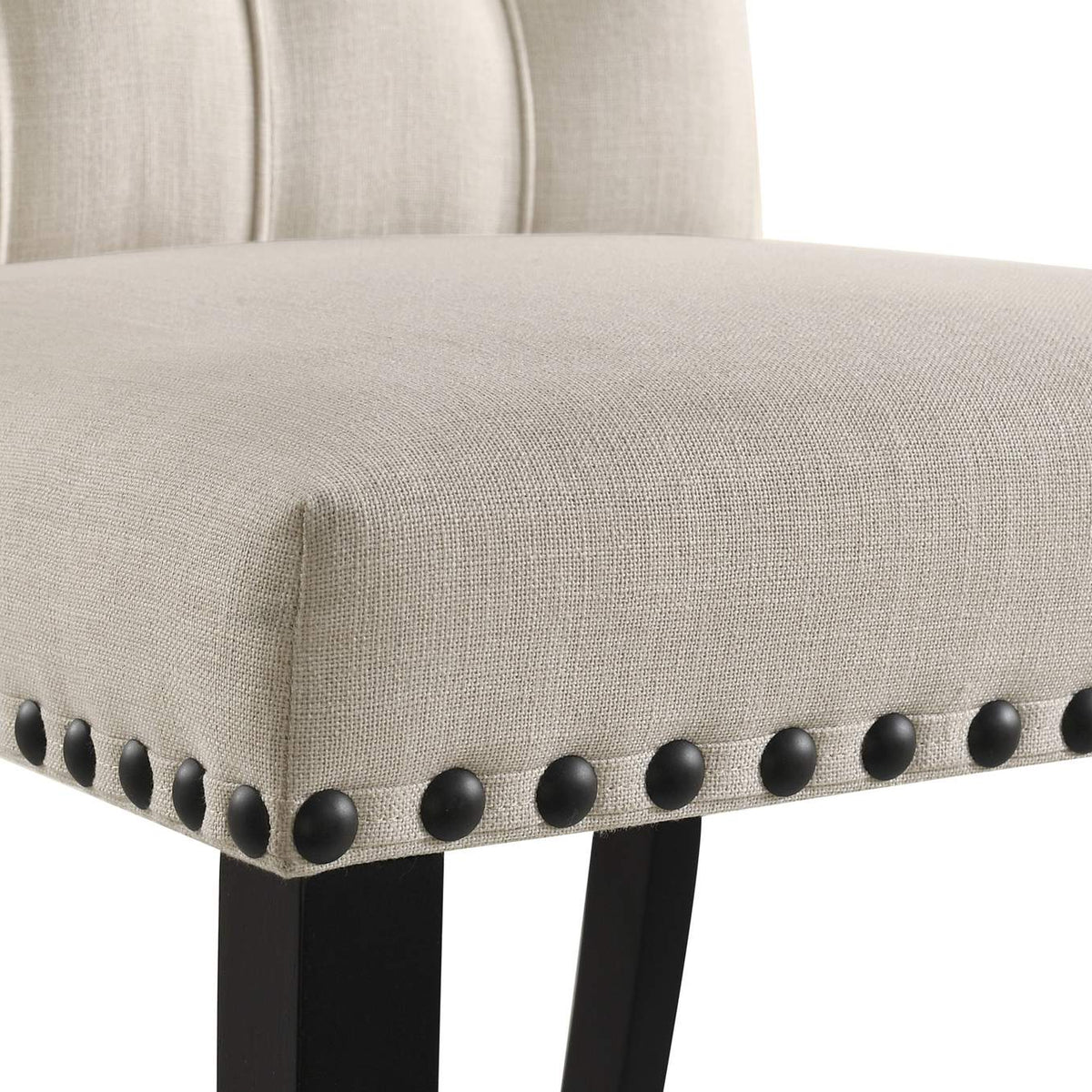 190162 Alana Fabric Upholstered Dining Side Chair Beige (Set of 2)