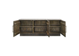 190655 Dennis 3-door Marble Top Sideboard Buffet Tobacco Grey