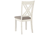 190721 Fortress 7-piece Rectangular Dining Set Vintage Vanilla