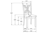 190721 Fortress 7-piece Rectangular Dining Set Vintage Vanilla