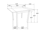 190821-S3 Kelso 3-piece Drop Leaf Dining Table Set Cappuccino and Tan
