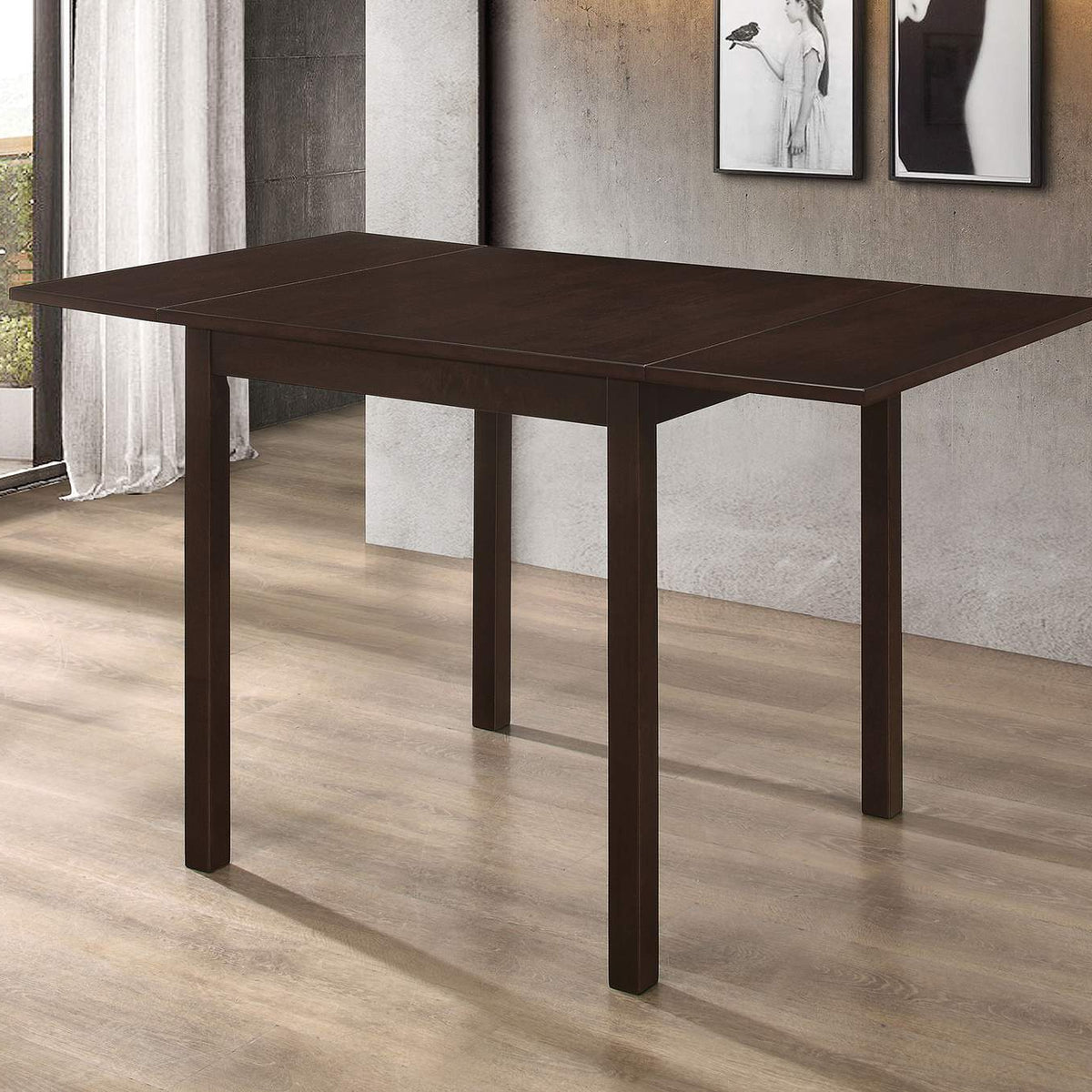 190821 Kelso Rectangular 52-inch Extension Dining Table Cappuccino