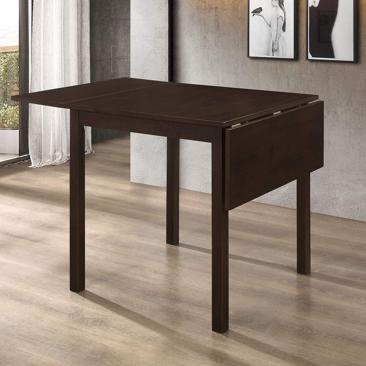 190821 Kelso Rectangular 52-inch Extension Dining Table Cappuccino
