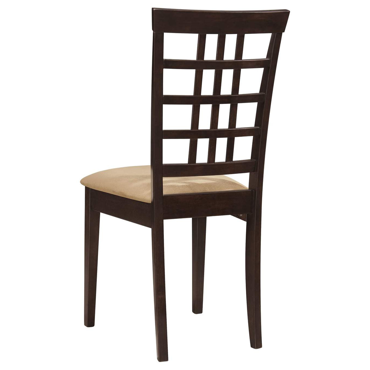 190822 Kelso Lattice Back Dining Side Chair Cappuccino (Set of 2)