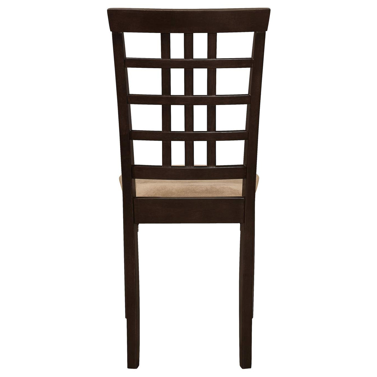 190822 Kelso Lattice Back Dining Side Chair Cappuccino (Set of 2)
