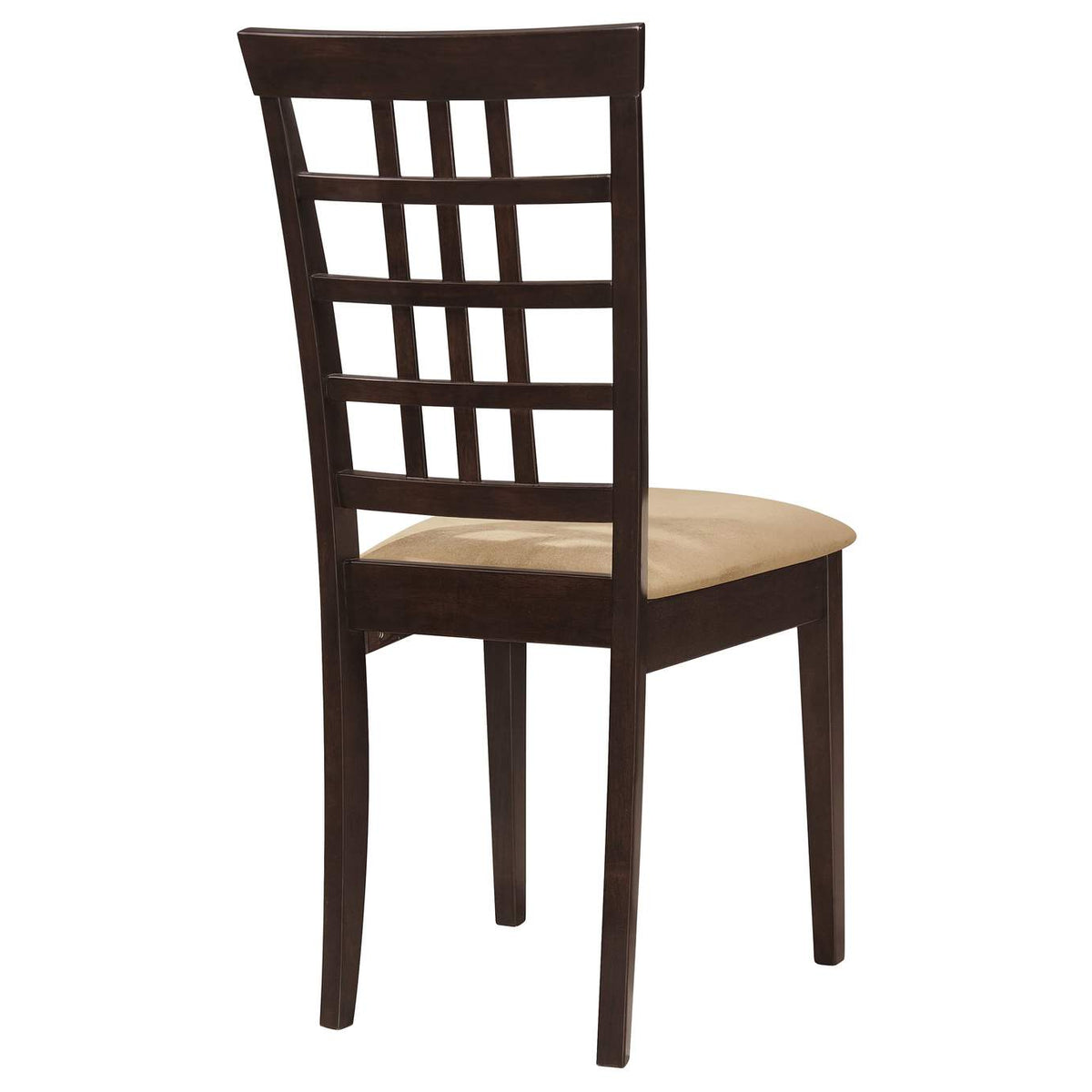 190822 Kelso Lattice Back Dining Side Chair Cappuccino (Set of 2)