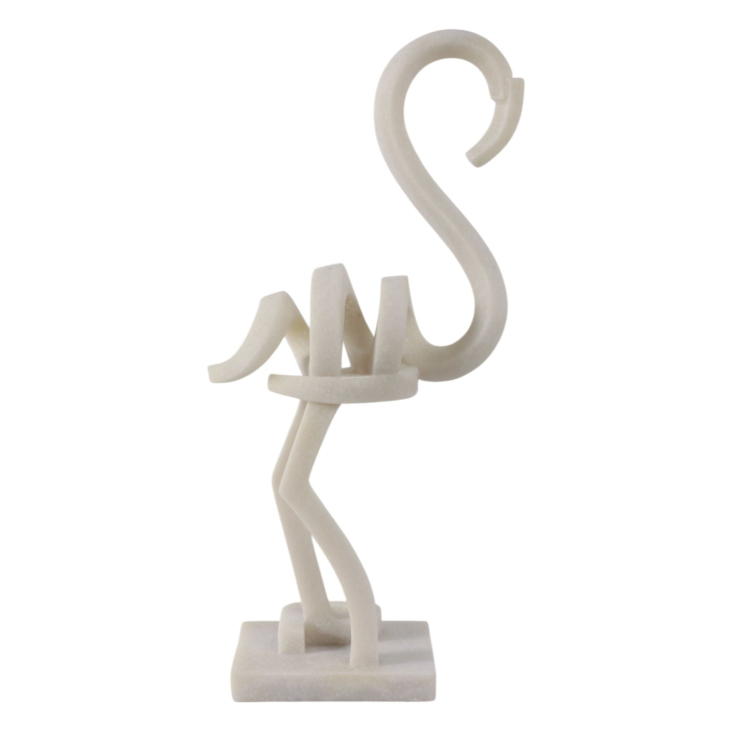 19" Clearmont Quartz Resin Flamingo - White