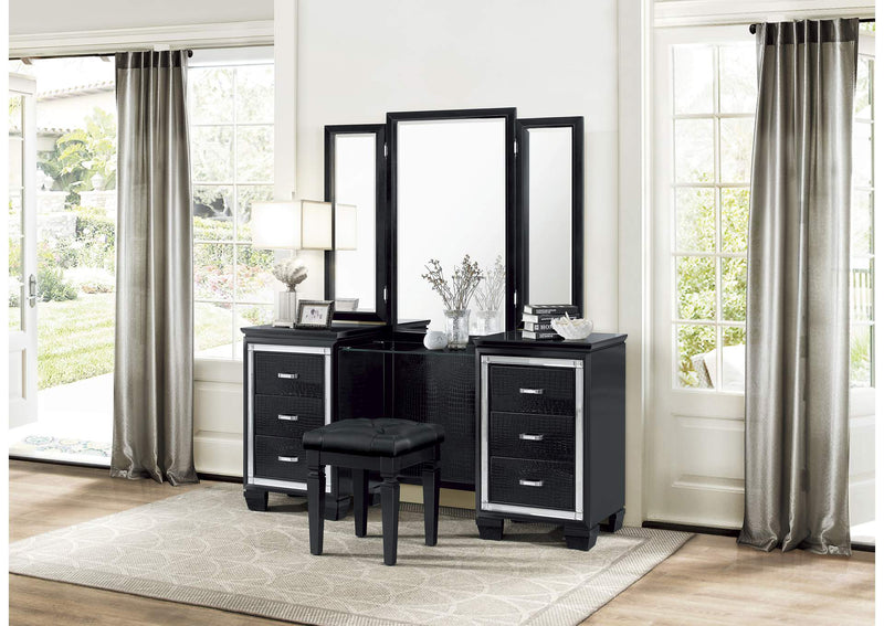 1916BK-14 Allura Dressing Table Stool