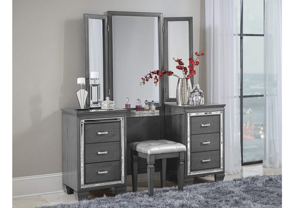 1916GY-14 Allura Dressing Table Stool
