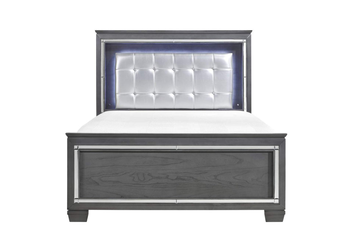 1916KGY-1EKKIT Allura Eastern King Bed, LED Lighting