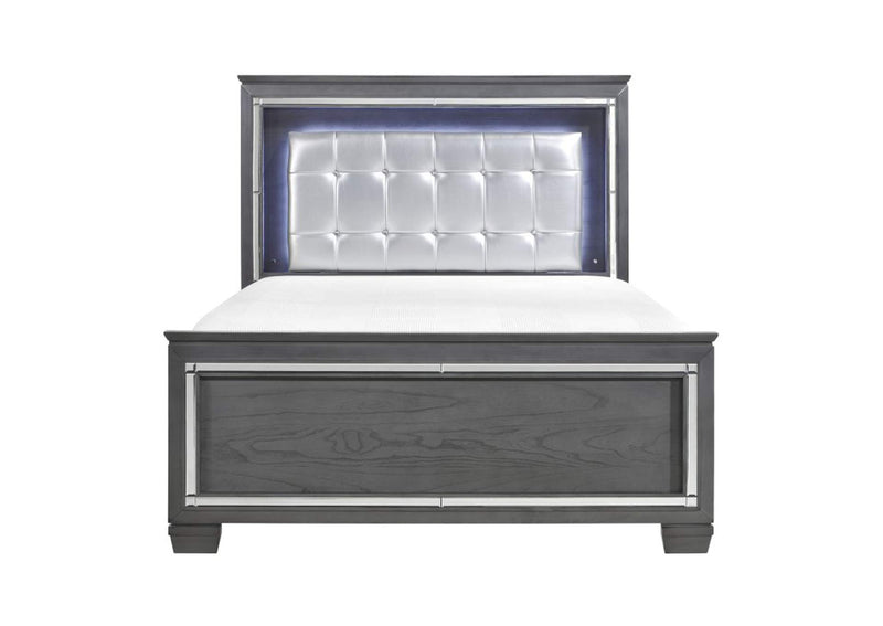 1916KGY-1EKKIT Allura Eastern King Bed, LED Lighting