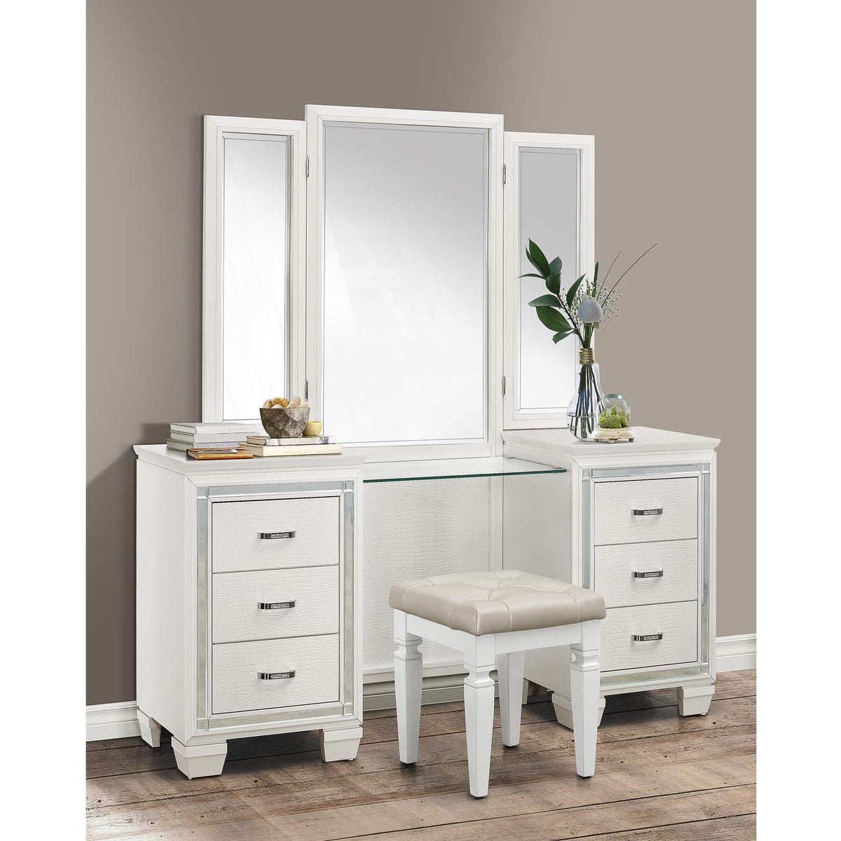 1916W-14 Allura Dressing Table Stool