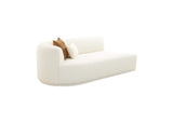 TOV-L68668 Fickle Cream Boucle Modular Left Facing Loveseat