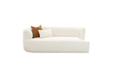 TOV-L68668 Fickle Cream Boucle Modular Left Facing Loveseat