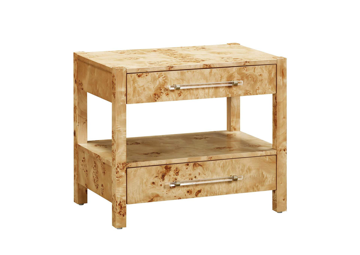 TOV-B54189 Brandyss Natural Burl Nightstand