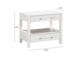 TOV-B54190 Brandyss White Burl Nightstand