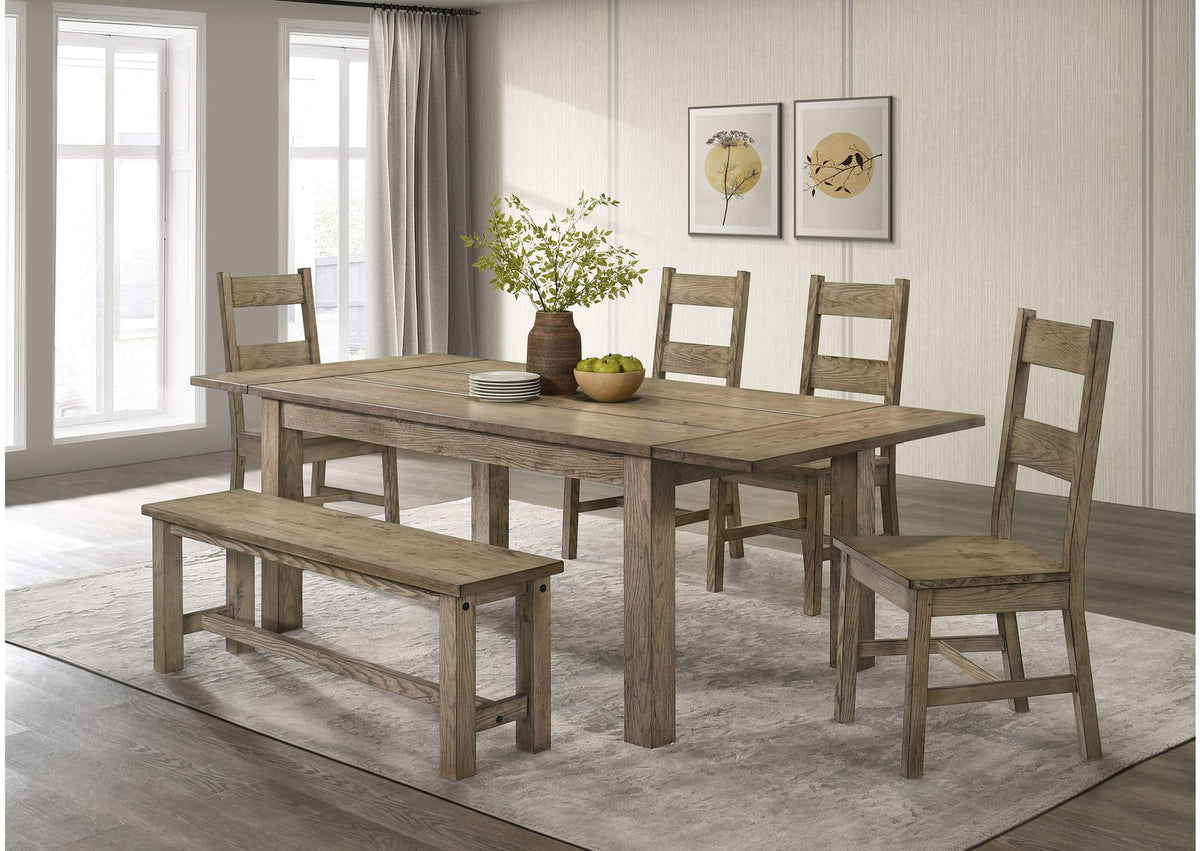 192921-S6 Cardova 6-piece Extension Table Dining Set Vineyard Oak