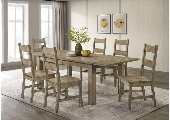 192921 Cardova 87-inch Solid Wood Extension Dining Table Vineyard Oak
