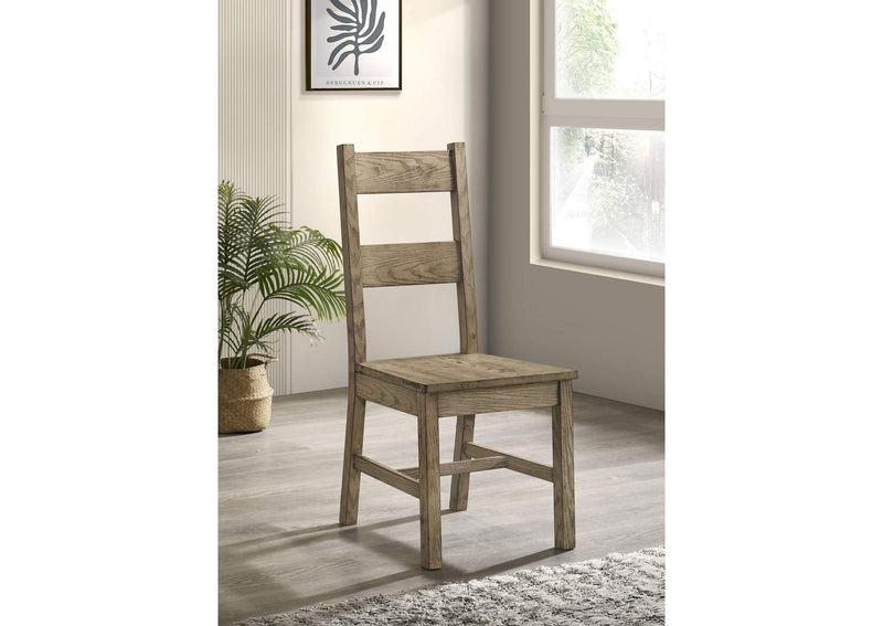 192922 Cardova Solid Wood Dining Side Chair Vineyard Oak (Set of 2)