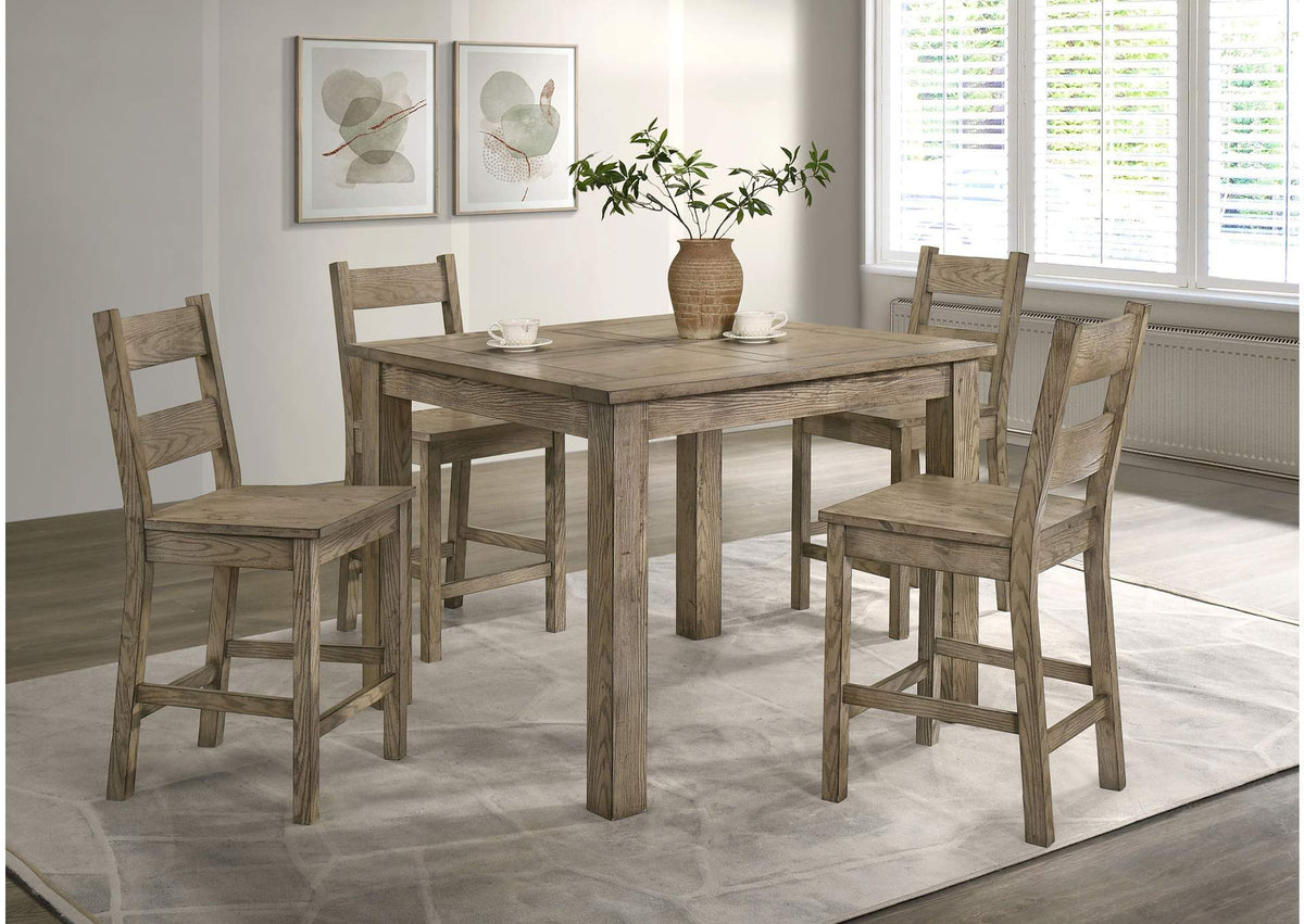 192928-S5 Cardova 5-piece Counter Height Dining Table Set Vineyard Oak
