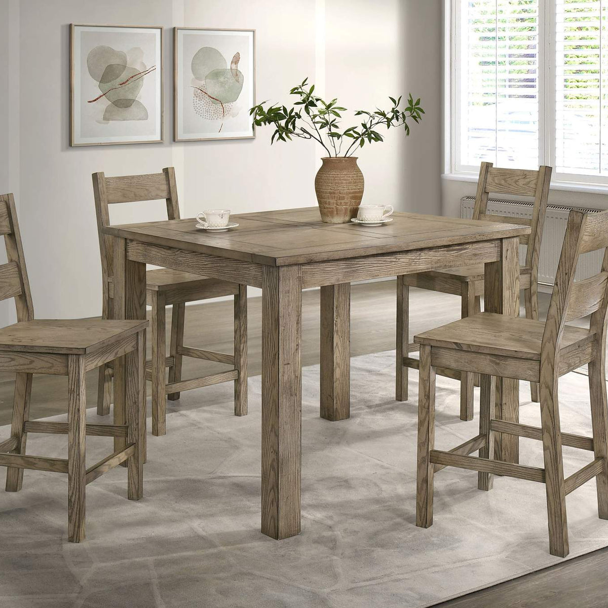 192928 Cardova Square Counter Height Dining Table Vineyard Oak