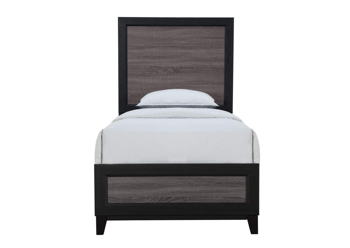 LISBON-GREY_BLACK-TB LISBON GREY AND BLACK TWIN BED