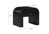 TOV-B44100 Hump Black Nightstand