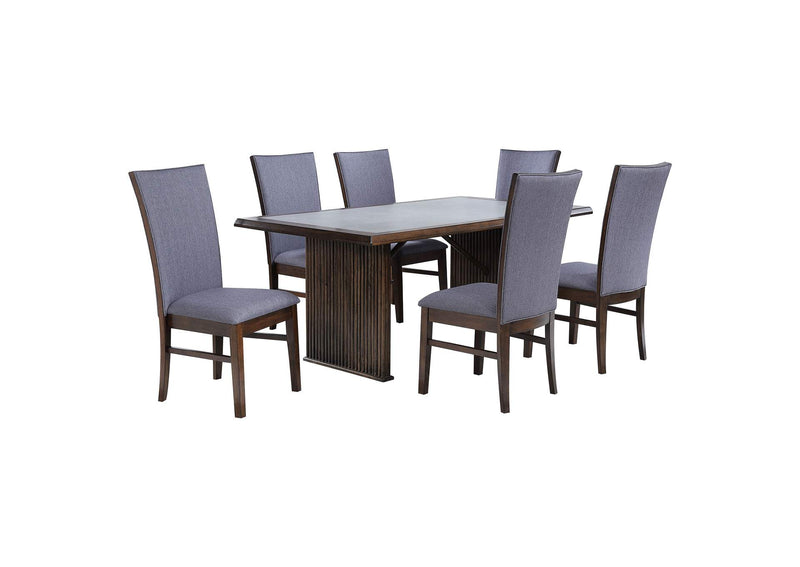 193591-S7 Sherwood 7-piece Rectangular Dining Table Set Brown