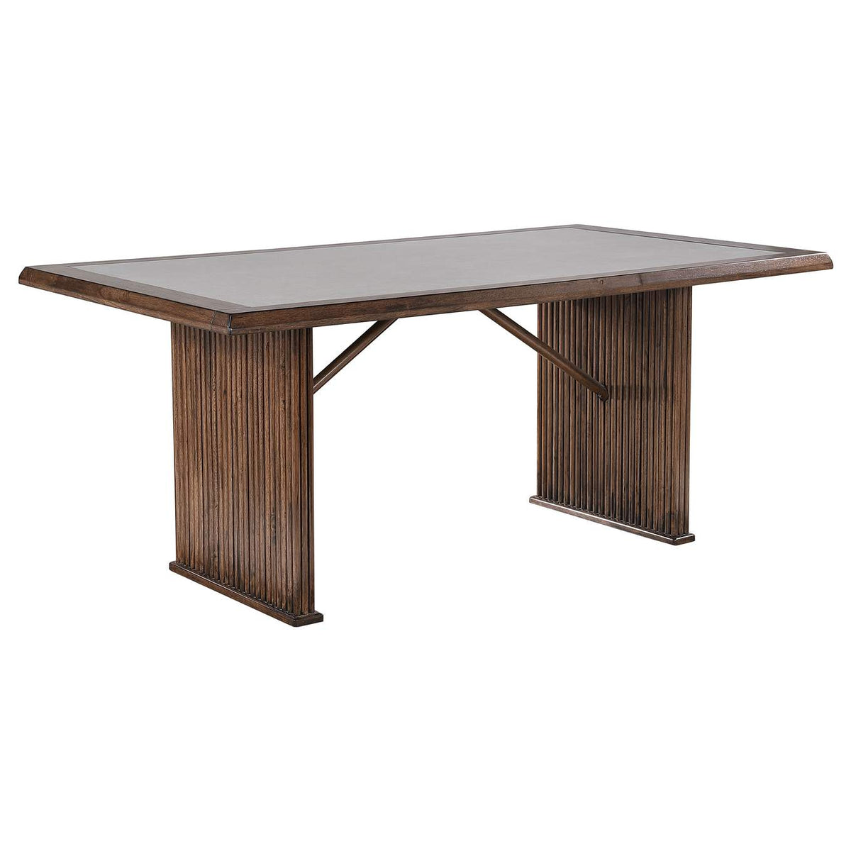 193591-S7 Sherwood 7-piece Rectangular Dining Table Set Brown
