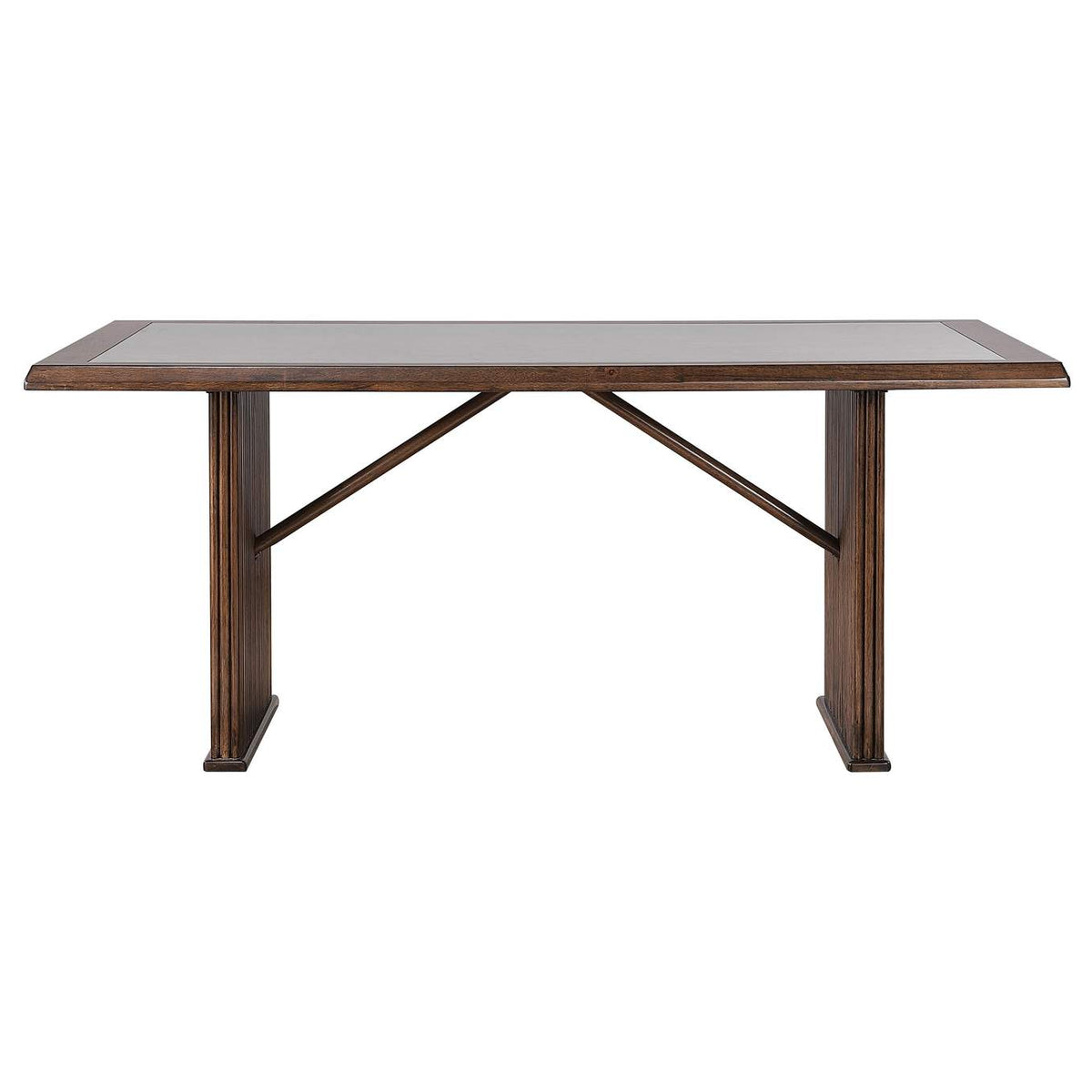 193591-S7 Sherwood 7-piece Rectangular Dining Table Set Brown
