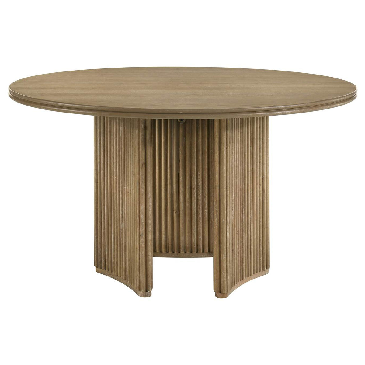 193610-S5 Adina 5-piece Round Dining Table Set Distressed Light Brown