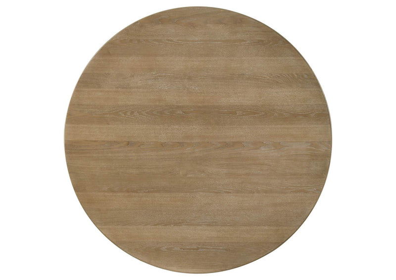 193610-S5 Adina 5-piece Round Dining Table Set Distressed Light Brown