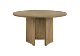 193610 Adina 53-inch Round Wood Dining Table Distressed Light Brown