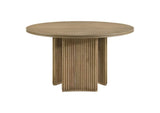 193610 Adina 53-inch Round Wood Dining Table Distressed Light Brown